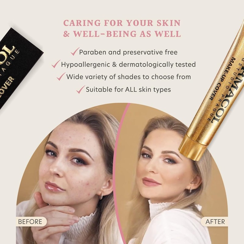 Dermacol - Full Coverage Foundation, Liquid Makeup Matte Foundation with