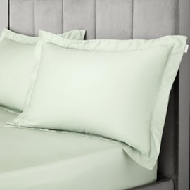 Bianca 400Tc Cotton Sateen Oxford Pillowcase Pair Green