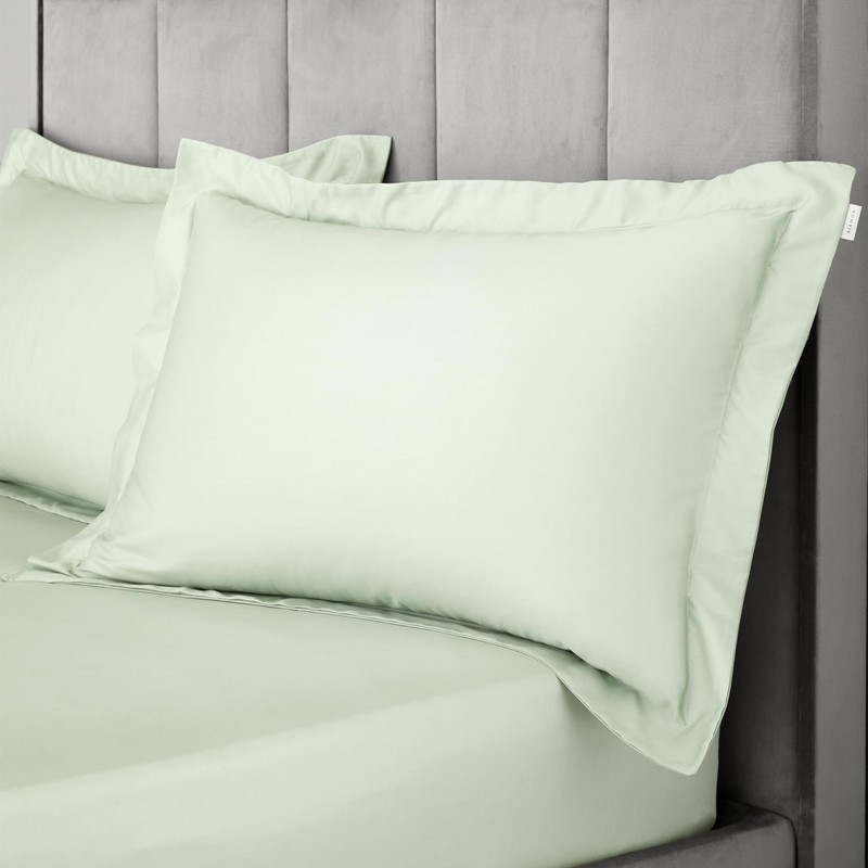 Bianca 400Tc Cotton Sateen Oxford Pillowcase Pair Green