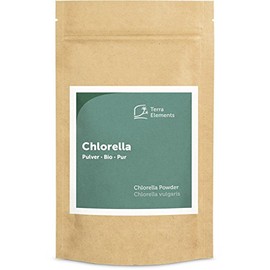 Terra Elements Organic Chlorella Powder 100 g I Microalgae I Rich in Natural Iron I 100% Pure I Vegan I Raw Food