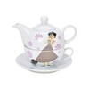 Tea for One Set Woman with Tea Cup (Pot &
