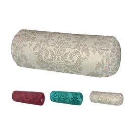 beties Epoch Bolster Cover Approx. 15 x 40 cm Cushion Cover with 3D Ornament on Cotton Half Panama Binding from German Company in High Quality (Linen Taupe)