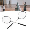 2Pcs Badminton Racquets Set Lightweight Sturdy Double Badminton Rackets with