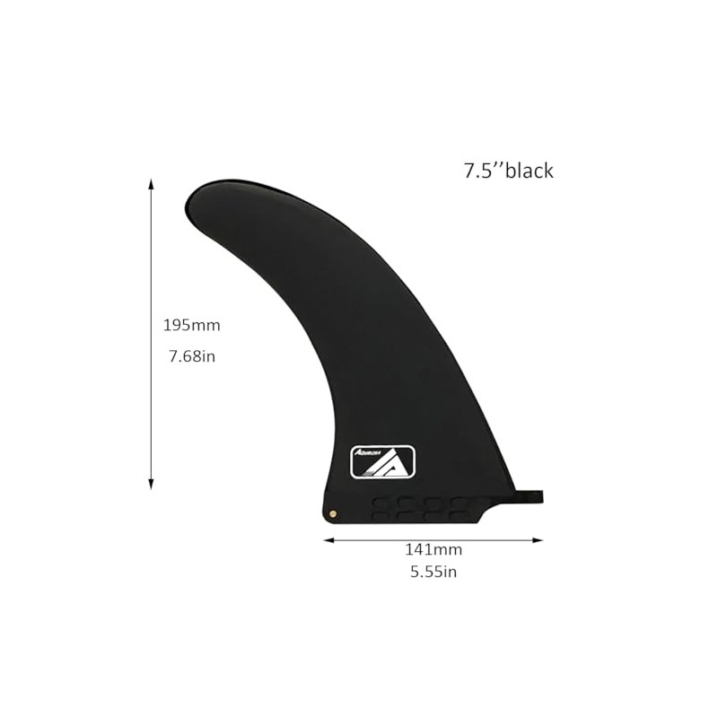 Single Fin 7.5" Fiber Nylon Surfboard Fin | Headless Screws