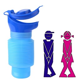 AIYONG Unisex Potty Urinal for Car Camping Outdoor Travel Urinal for Men and Women Incontinece Pee Bottle Plastic Urinals Old Man Child (750 ml) (Blue)