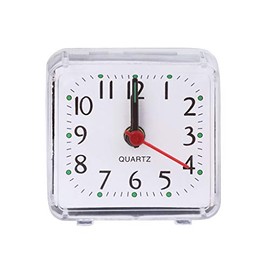 SimpleLife Mini Square Quartz Beep Alarm Clock Plastic Desk Table Travel Trip Portable
