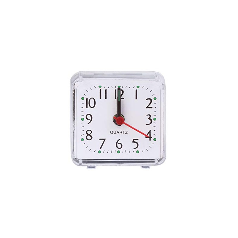 SimpleLife Mini Square Quartz Beep Alarm Clock Plastic Desk Table