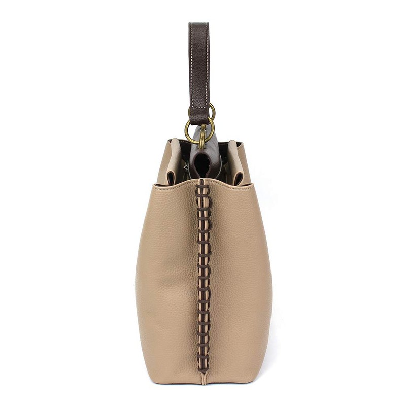CHALA Charming Satchel with Adjustable Strap - Turtle - Taupe