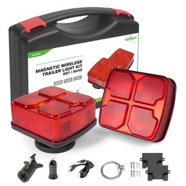 Agrieyes Wireless Trailer Lights Kit for Towing Truck, Rechargeable LED Tow Light with Super Magnetic,7 Way to 4 Way Transmitter for Boat Trailer, Caravan, Camper, RV