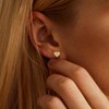 BLThing Heart Earrings for Girls - 14K Gold Plated Initial