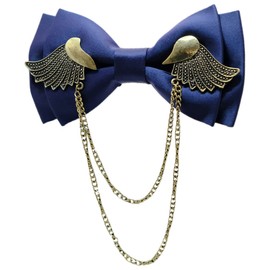 LuonanSam - Pajarita de metal manual ajustable para hombre, Azul, Estándar