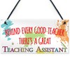 RED OCEAN Behind Teacher Great Teaching Assistant Hanging Plaque End