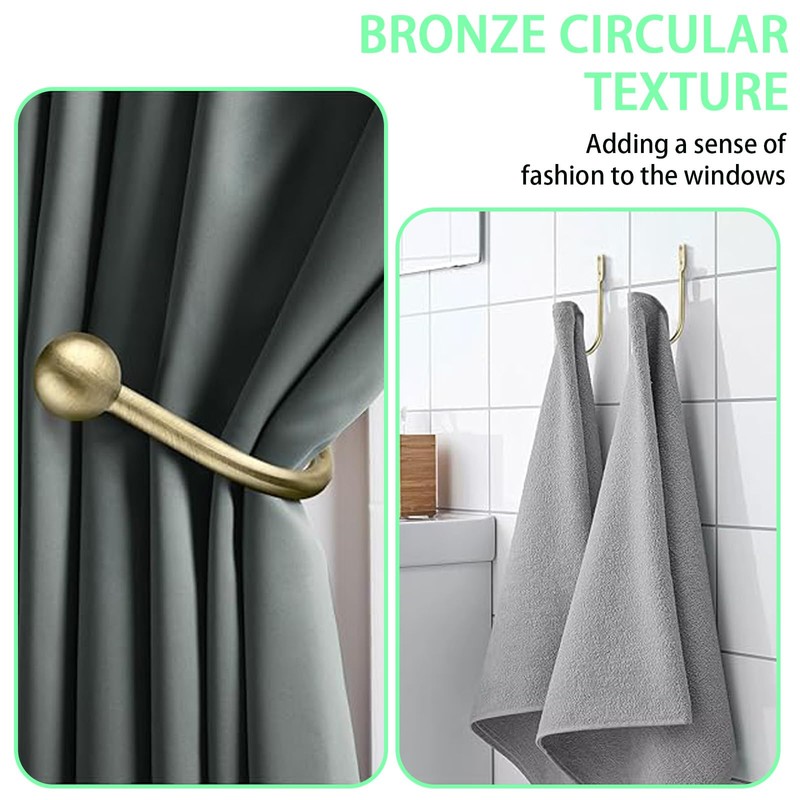 2 Pcs Curtain Holdbacks, Metal Curtains Hold Backs, Retro Tiebacks