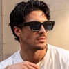 anteojos de sol polarizadas cuadradas retro para hombres y mujeres,