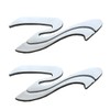 2pcs New SR Wave Logo 3D Badge Emblem Replacement for