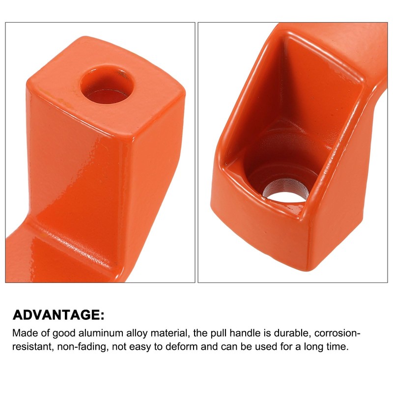 sourcing map 4 Pack Rectangular Pull Handle, 90mm/3.5" Hole Center