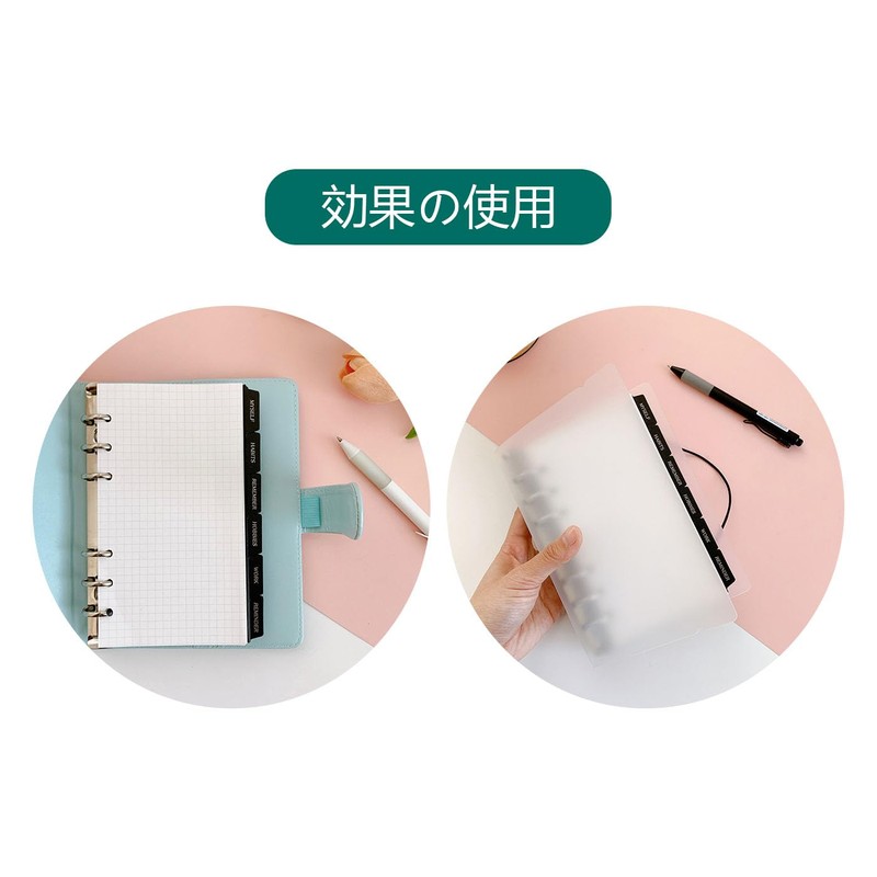 BRIIKPP A5 Divider Card, 7 Slots, 6 Holes, Labeled PP