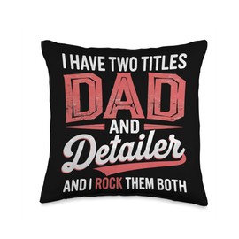 Auto Detailing Expert Car Cleaning Car Wash Car Detailer Throw Pillow