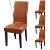 YISUN Dining Chair Covers, Solid Pu Leather Waterproof and Oilproof