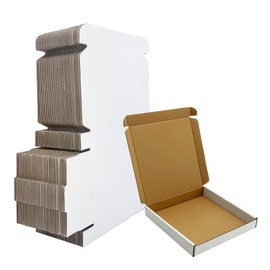 7x7x1 inch White Shipping Boxes 50 Pack, Small Corrugated Cardboard Mailer Boxes Bulk for Packaging Business Mailing Gift，Mini Mailer Boxes for Packaging Supplies Business Present