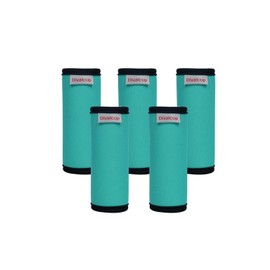 Neoprene Luggage Handle Wrap, 5 Pack Trolley Case Grip Suitcase Identifier Protective Cover, Lake Green