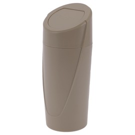 VekAuto 1 Pcs Car Trash Can 3.1" Width 7.9" Height Trash Bin Auto Portable ABS Beige Car Cup Holder
