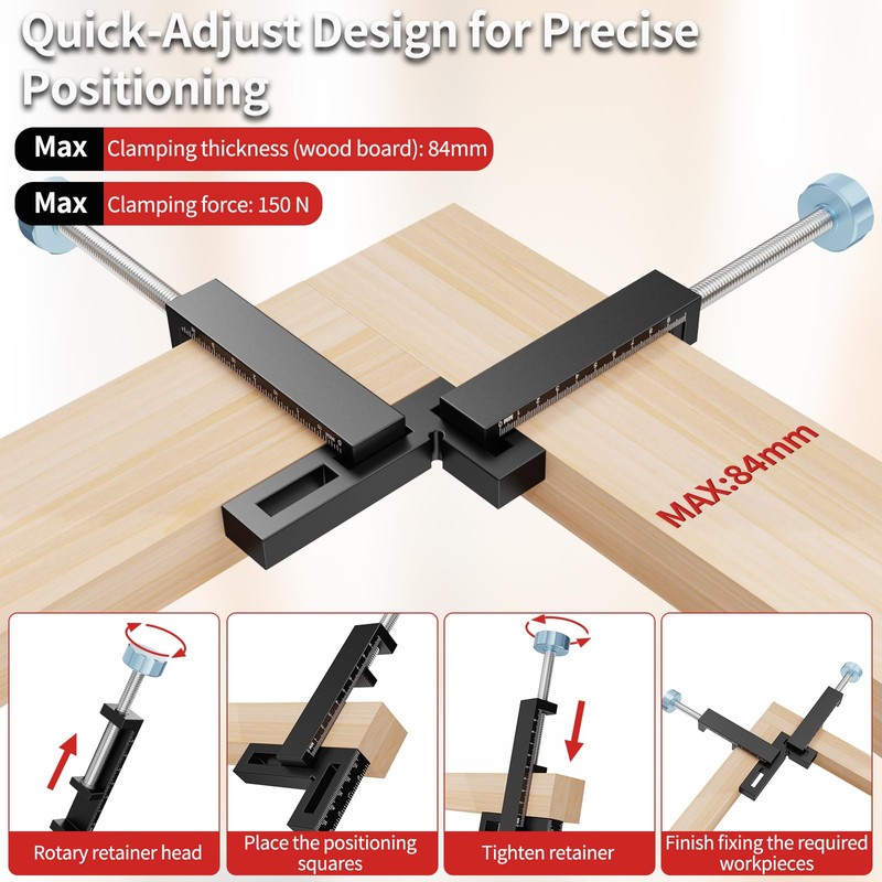 Preciva Corner Clamp for Woodworking, 90 Degree Right Angle Clamp,