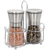 Premium Stainless Steel Salt and Pepper Grinder Set - Short