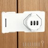 3-Digit Combination Cabinet Locks for Double Sliding Bifold Doors White