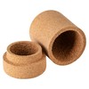 Bowl made of pressed cork with lid, cork container, vegan,