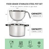Large Double Boiler Pot Set,3500ML/3.1QT Mixing Bowl for Chocolate Melting,