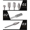 5pcs Rotary Point Burr Set Die Grinder Bit with 10