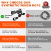 SPARKWHIZ Synthetic Winch Rope Kit, 1/4" x 50ft 10000LBS Winch