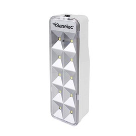 SANELEC, Luminario de Emergencia, 12 leds, 1 W, Luz Blanca, 2 Niveles de Intensidad Luminosa, Modelo 2128