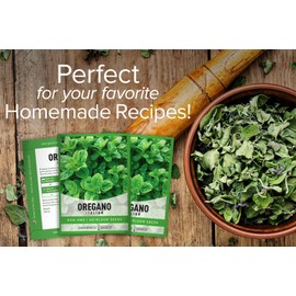 Oregano Seeds for Planting Heirloom Non-GMO Herb Plant Seeds for Home Herb Garden Makes a Great Gift for Gardening by Gardeners Basics