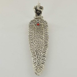 Antique Silver Ganesh Incense Stick Holder Set of Two