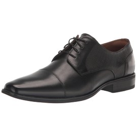 Florsheim Jackson Cap Toe Oxford Formal Shoe for Men - Leather Upper with Man-Made Lining, Snipped Toe, and Blind Eyelets Black 8 M (D)