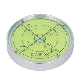 Horizontal Leveler 60 X 10mm Aluminum High Sensitivity Easy to Use Round Bubble Level Tool for Building Industry