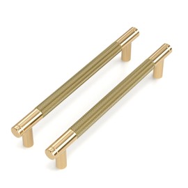 LONTAN 10 Pack Gold Kitchen Handles 160mm Champagne Copper Cupboard Handles Gold Drawer Handles Aluminum Alloy Kitchen Cupboard Handles Kitchen Door Handles Gold Cabinet Handles Cabinet Hardware