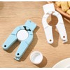 2 Pcs Blue & White Lightweight Water Bottle Opener, Multifunctional