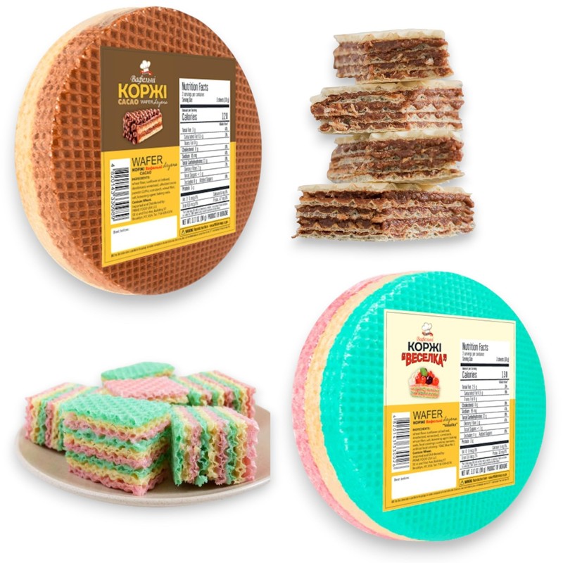 Delikat Wafer Layers Tort Variety Holiday Pack 90g each-Cocao and