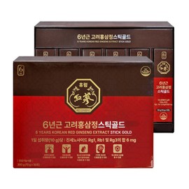 Vitamin Bank (롯데백화점)휴럼 6년근 고려홍삼정스틱 골드 2박스 30+30포 Lotteria Department Store HUREM 6-Year-Old Korean Red Ginseng Extract Stick Gold 2 Boxes 30+30 Pouches