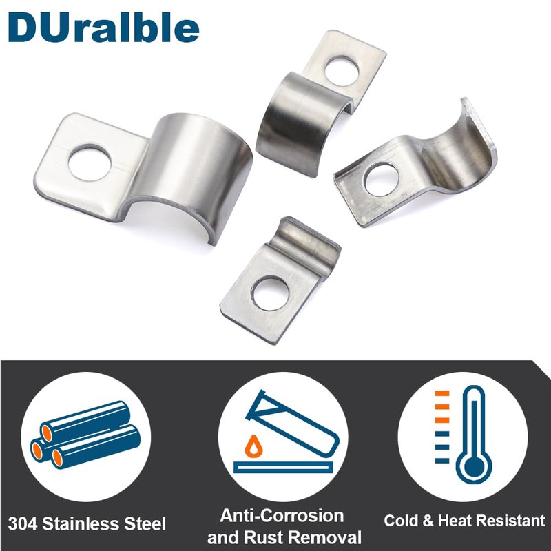 FamlTol Pack of 50 High Performance Single Hole Cable Clamps
