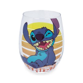 Silver Buffalo LI12066FB Disney's Stitch Sunset Boxed Stemless Glass, 20-Ounce, Clear