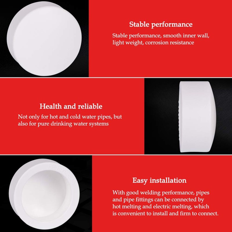 YOFASEN White Pipe Covers - PVC Pipe Cap Fitting -