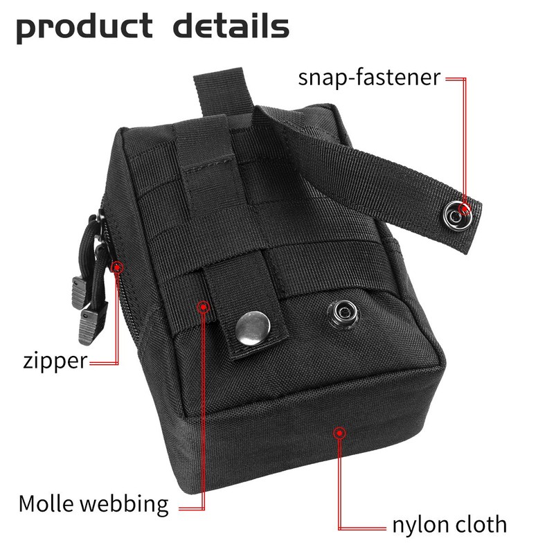 IronSeals 2 Pack Tactical Molle EDC Pouch Multi-Purpose Compact Pack