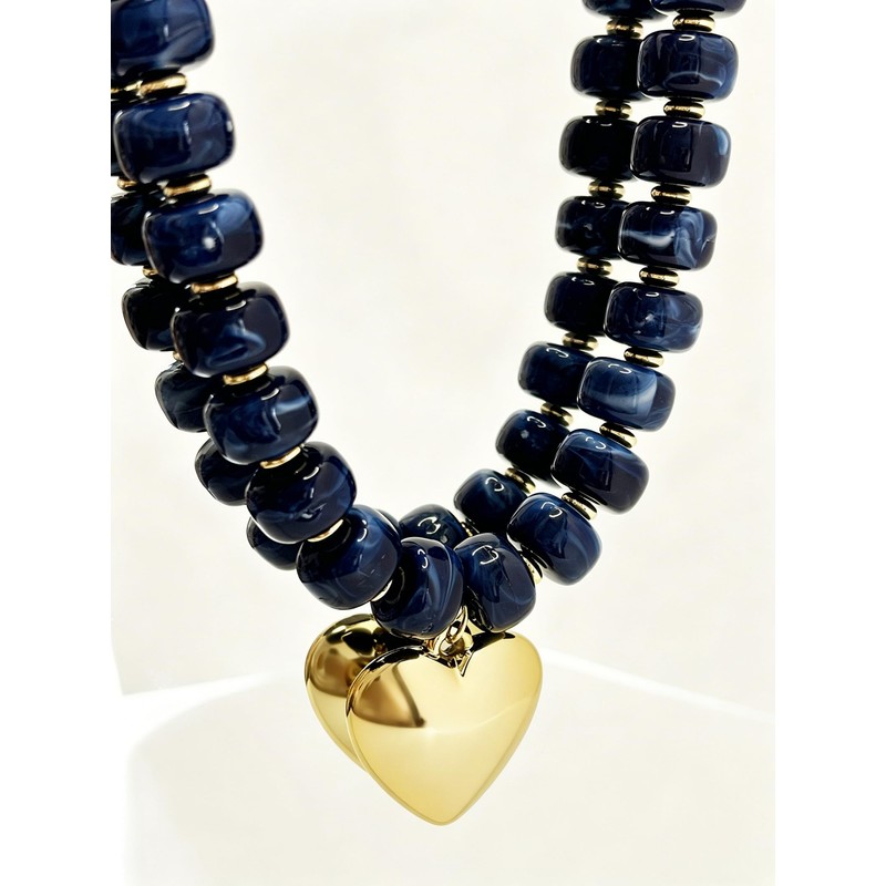 joymiao Beaded Necklace for Women Chunky Beaded Necklace Big Bead