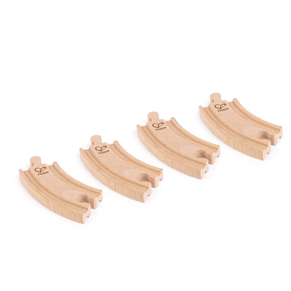 Hape Short Railway Curve Rails Wood Pack of 4