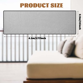 Hosuly Hosuly Banister Guard 15 x 3 ft Balcony Netting for Kids Pets Stairway Safety Net Baby Fence Door Balcony Netting Safety Mesh Stair Net with No Drilling for Apartment Railing