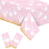 2 PCS White Swan Plastic Tablecloth, Disposable Ballet Tablecloth, Rectangular